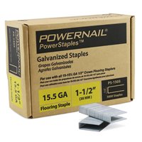 (image for) Powernail PS-1505 15.5 Gauge 1-1/2 Inch Length 1/2 Inch Crown Hardwood Flooring Staples - 5000 Per Box