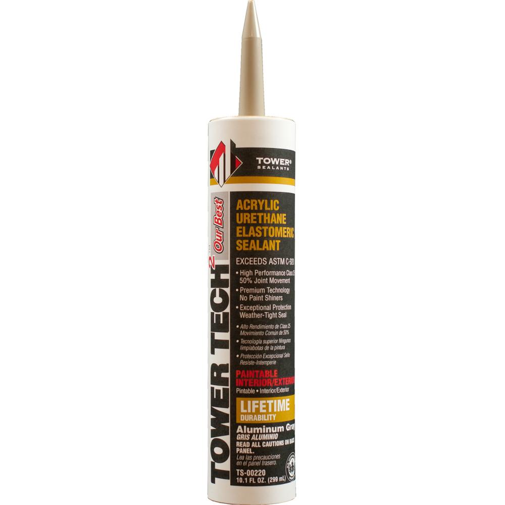 (image for) Tower Sealants TS-00220 Tower Tech 10.1 oz. Modified Acrylic Urethane Sealant - Aluminum Gray