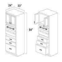 Brae 33" x 84" Oven Cabinet - BRA-OCD3384-1