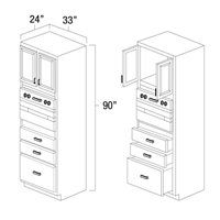 Brae 33" x 90" Oven Cabinet - BRA-OCD3390-1