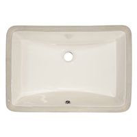 Pelican PL-3088 Porcelain Undermount Bathroom Sink 16" x 11" - Bone