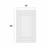 Aspen White 12" x 30" Single Door Wall Cabinet - ASP-W1230