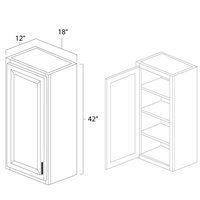 Storm Gray 18" x 42" Single Door Wall Cabinet - STO-W1842