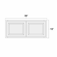 Aspen White 33" x 12" Bridge Wall Cabinet - ASP-W3312