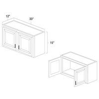 Legacy 33" x 15" Bridge Wall Cabinet - LEG-W3315