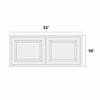 Aspen White 33" x 18" Bridge Wall Cabinet - ASP-W3318