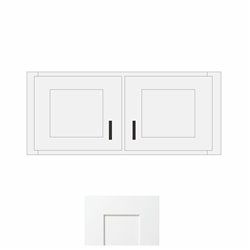 White Shaker 36" x 18" Bridge Wall Cabinet - WS-W3618