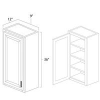 Storm Gray 9" x 36" Single Door Wall Cabinet - STO-W0936