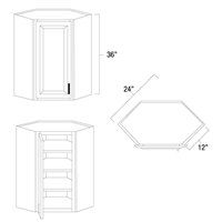 Diagonal Corner Wall Cabinets