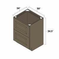 Winchester Grey 30" Two Drawer Base Cabinet - WIN-2DB30