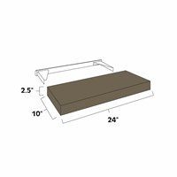 Winchester Grey 24" Finished Floating Shelf - WIN-FFS24