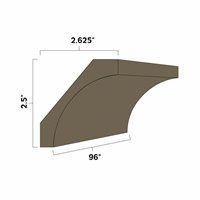 Winchester Grey 96" (8') Cove Crown Moulding - WIN-LVC