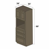 Winchester Grey 33" x 90" Universal Oven Cabinet - WIN-UOC3390