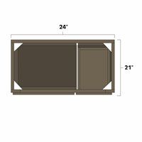 Winchester Grey 24" Vanity Sink Base Cabinet w/ Drawers on Right - WIN-V2421DR