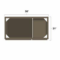 Winchester Grey 30" Vanity Sink Base Cabinet w/ Drawers on Right - WIN-V3021DR