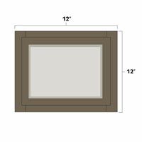 Winchester Grey 12" x 12" Single Decorative Stacker Wall Cabinet w/ Plain Glass Door - WIN-W1212PG