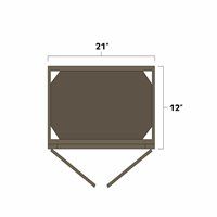 Winchester Grey 18" x 12" Single Decorative Stacker Wall Cabinet w/ Plain Glass Door - WIN-W1812PG