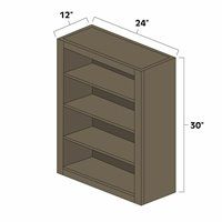 (image for) Winchester Grey 24" x 30" Double Doors Wall Cabinet - WIN-W2430