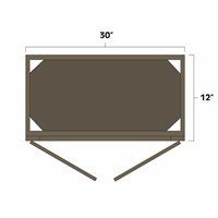 Winchester Grey 30" x 15" Bridge Wall Cabinet - WIN-W3015