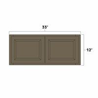 Winchester Grey 33" x 12" Bridge Wall Cabinet - WIN-W3312