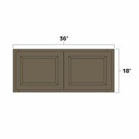 Winchester Grey 36" x 18" Bridge Wall Cabinet - WIN-W3618