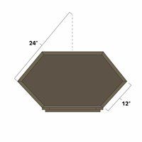 Winchester Grey 24" x 42" Diagonal Corner Wall Cabinet - WIN-WDC2442