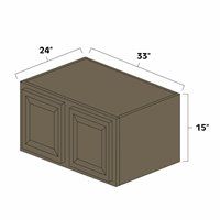 Winchester Grey 33" x 15" Refrigerator Wall Cabinet - WIN-WR3315