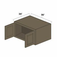 Winchester Grey 36" x 24" Refrigerator Wall Cabinet - WIN-WR3624