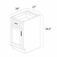 West Point Grey 21" Single Door & Drawer Base Cabinet - WPG-B21