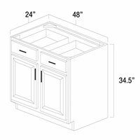 West Point Grey 48" Double Doors & Drawers Base Cabinet - WPG-B48