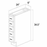 West Point Grey 6" Spice Drawers Base Cabinet - WPG-BSD6