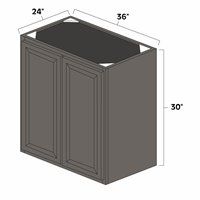 West Point Grey 36" x 30" x 24" Deep Double Doors Wall Cabinet - WPG-DDW363024