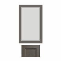 West Point Grey 30" Single Diagonal Plain Glass Door - WPG-PGWDC30
