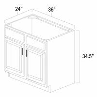 West Point Grey 36" Sink Base Cabinet - WPG-SB36
