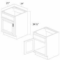 West Point Grey 24" Vanity Sink Base Cabinet - WPG-V2421