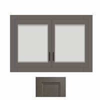 West Point Grey 24" x 12" Double Decorative Stacker Wall Cabinet w/Beveled Glass Door - WPG-W2412PG