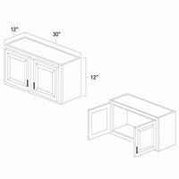 West Point Grey 30" x 12" Bridge Wall Cabinet - WPG-W3012