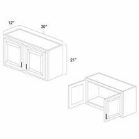 West Point Grey 30" x 21" Bridge Wall Cabinet - WPG-W3021