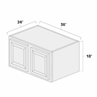 Aspen White 36" x 18" Refrigerator Wall Cabinet - ASP-WR3618